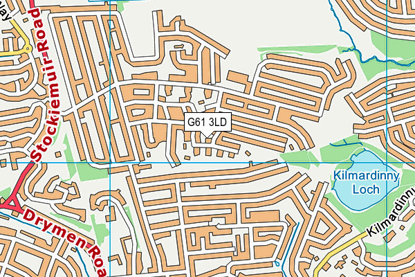 G61 3LD map - OS VectorMap District (Ordnance Survey)
