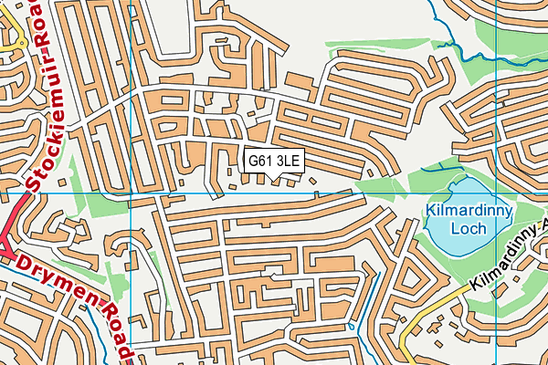 G61 3LE map - OS VectorMap District (Ordnance Survey)