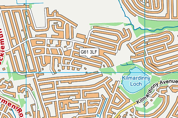 G61 3LF map - OS VectorMap District (Ordnance Survey)