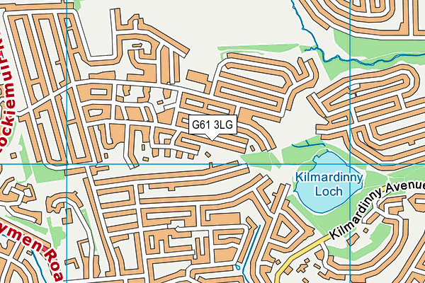 G61 3LG map - OS VectorMap District (Ordnance Survey)