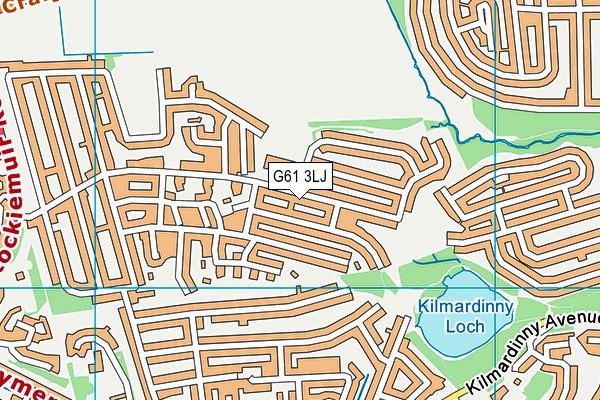 G61 3LJ map - OS VectorMap District (Ordnance Survey)