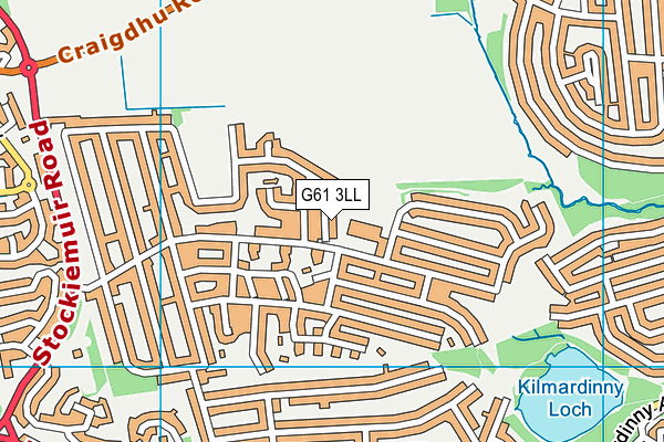 G61 3LL map - OS VectorMap District (Ordnance Survey)