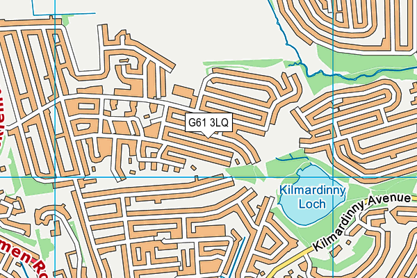 G61 3LQ map - OS VectorMap District (Ordnance Survey)