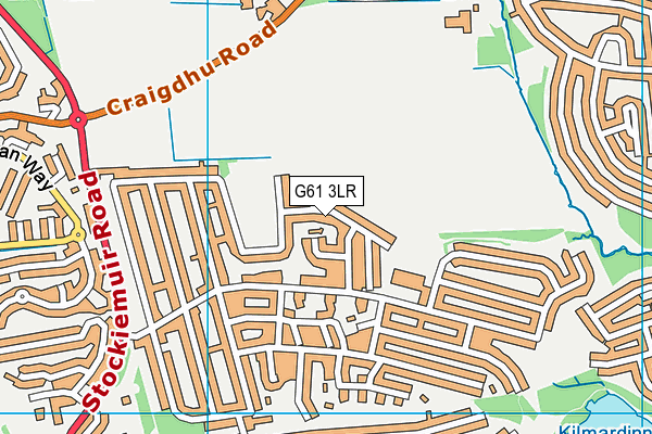G61 3LR map - OS VectorMap District (Ordnance Survey)