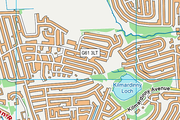 G61 3LT map - OS VectorMap District (Ordnance Survey)