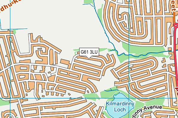 G61 3LU map - OS VectorMap District (Ordnance Survey)