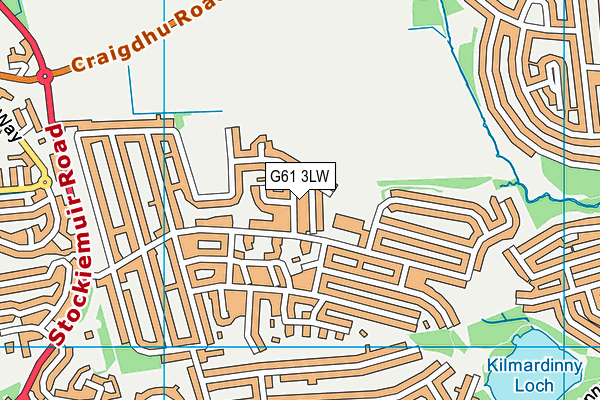 G61 3LW map - OS VectorMap District (Ordnance Survey)