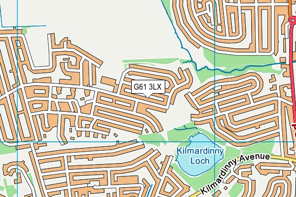 G61 3LX map - OS VectorMap District (Ordnance Survey)
