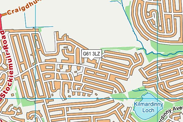 G61 3LZ map - OS VectorMap District (Ordnance Survey)