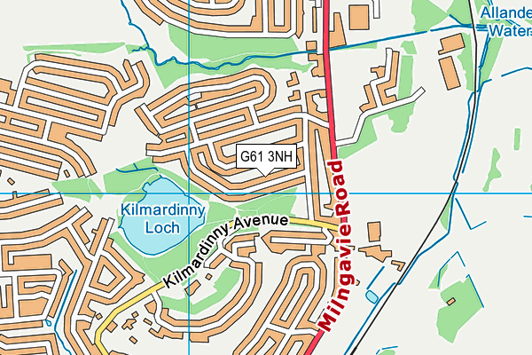 G61 3NH map - OS VectorMap District (Ordnance Survey)