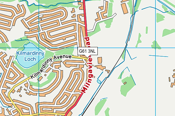 G61 3NL map - OS VectorMap District (Ordnance Survey)