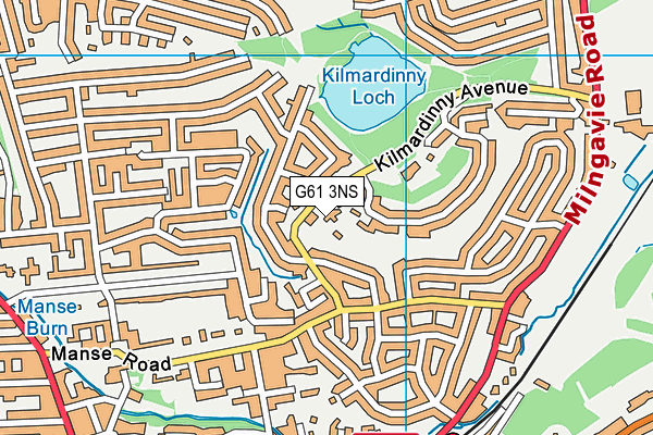 G61 3NS map - OS VectorMap District (Ordnance Survey)