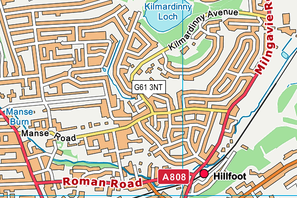 G61 3NT map - OS VectorMap District (Ordnance Survey)