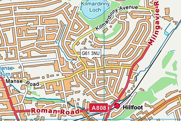 G61 3NU map - OS VectorMap District (Ordnance Survey)