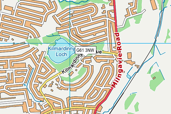 G61 3NW map - OS VectorMap District (Ordnance Survey)