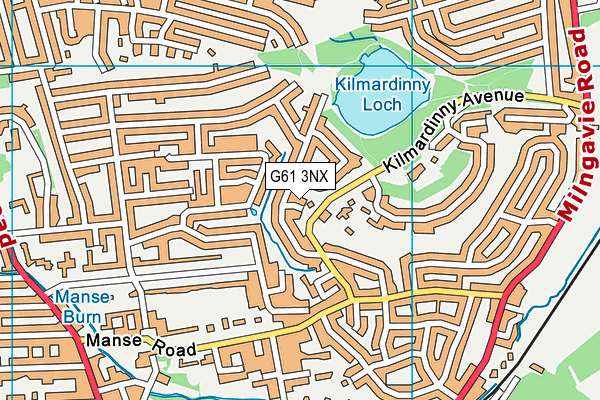 G61 3NX map - OS VectorMap District (Ordnance Survey)