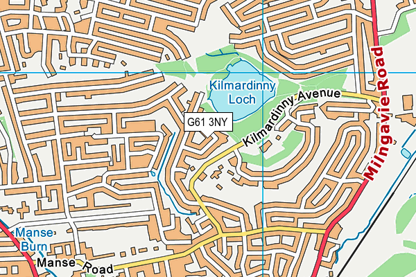 G61 3NY map - OS VectorMap District (Ordnance Survey)