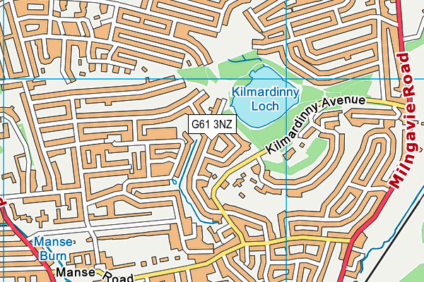 G61 3NZ map - OS VectorMap District (Ordnance Survey)