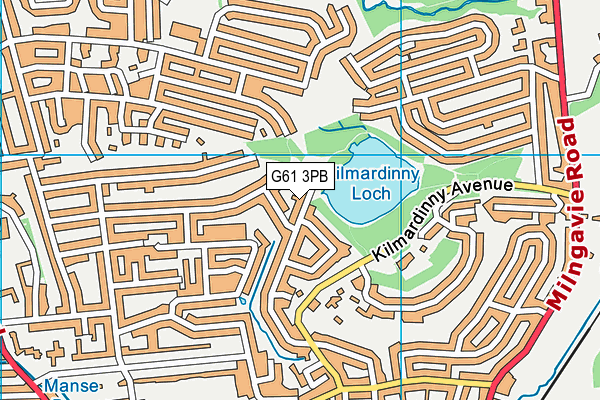 G61 3PB map - OS VectorMap District (Ordnance Survey)