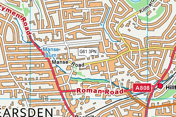 G61 3PN map - OS VectorMap District (Ordnance Survey)