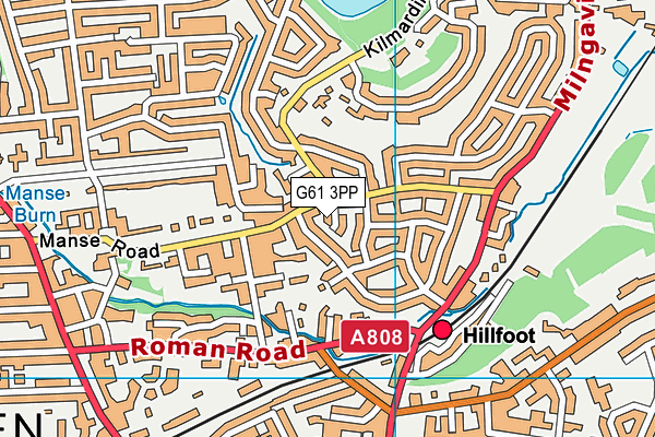 G61 3PP map - OS VectorMap District (Ordnance Survey)