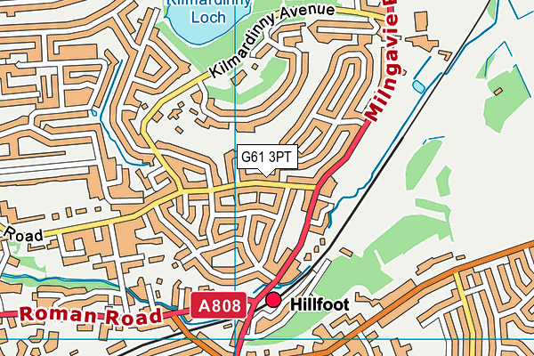 G61 3PT map - OS VectorMap District (Ordnance Survey)