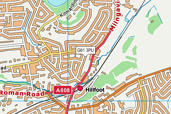 G61 3PU map - OS VectorMap District (Ordnance Survey)