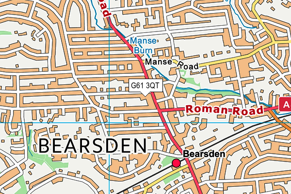 G61 3QT map - OS VectorMap District (Ordnance Survey)