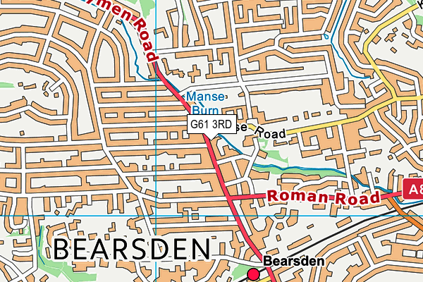 G61 3RD map - OS VectorMap District (Ordnance Survey)