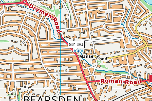 G61 3RJ map - OS VectorMap District (Ordnance Survey)