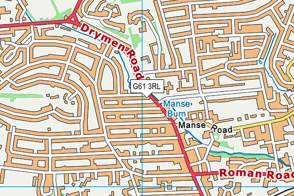 G61 3RL map - OS VectorMap District (Ordnance Survey)