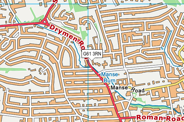 G61 3RN map - OS VectorMap District (Ordnance Survey)