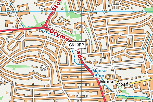 G61 3RP map - OS VectorMap District (Ordnance Survey)