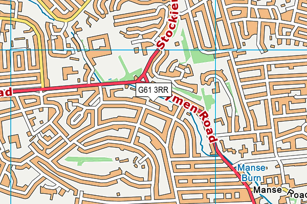 G61 3RR map - OS VectorMap District (Ordnance Survey)