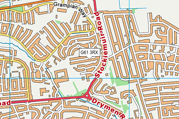 G61 3RX map - OS VectorMap District (Ordnance Survey)