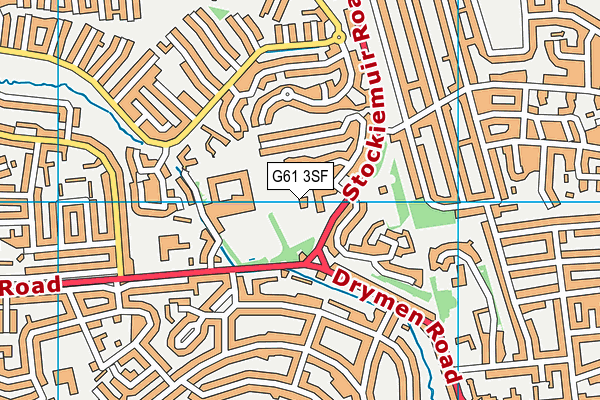 G61 3SF map - OS VectorMap District (Ordnance Survey)