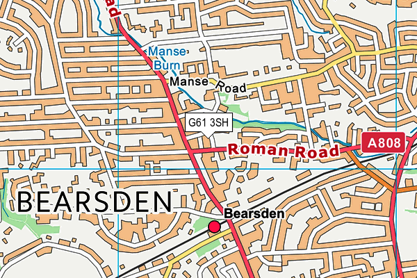 G61 3SH map - OS VectorMap District (Ordnance Survey)