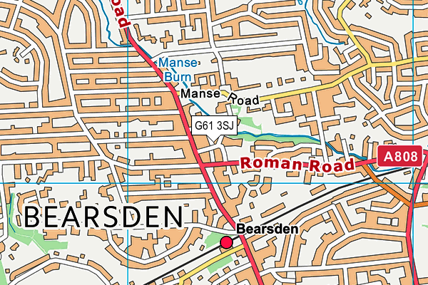 G61 3SJ map - OS VectorMap District (Ordnance Survey)