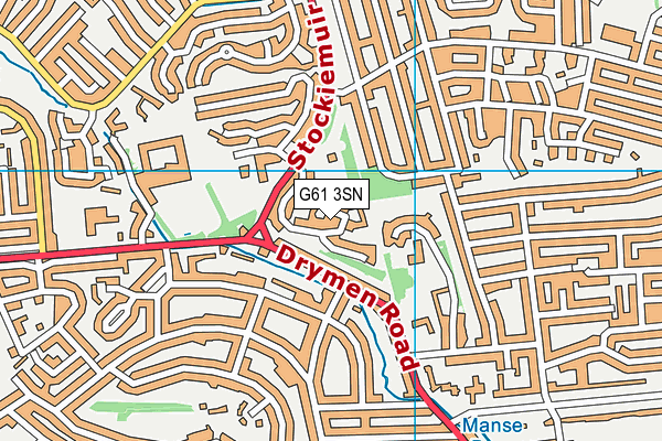 G61 3SN map - OS VectorMap District (Ordnance Survey)