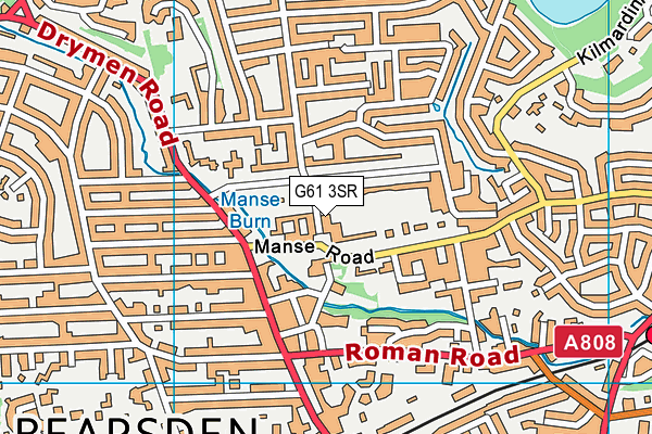 G61 3SR map - OS VectorMap District (Ordnance Survey)