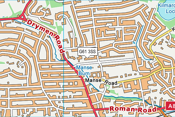 G61 3SS map - OS VectorMap District (Ordnance Survey)