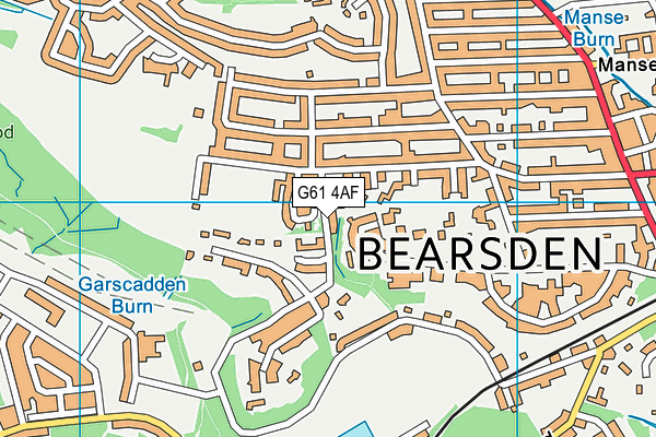 G61 4AF map - OS VectorMap District (Ordnance Survey)