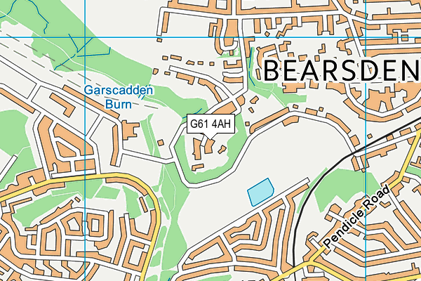 G61 4AH map - OS VectorMap District (Ordnance Survey)