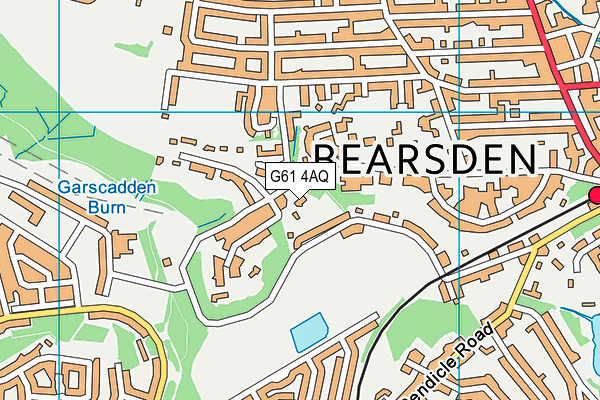 G61 4AQ map - OS VectorMap District (Ordnance Survey)