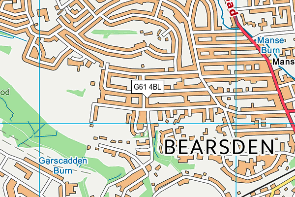 G61 4BL map - OS VectorMap District (Ordnance Survey)