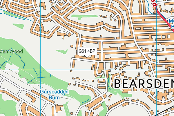 G61 4BP map - OS VectorMap District (Ordnance Survey)