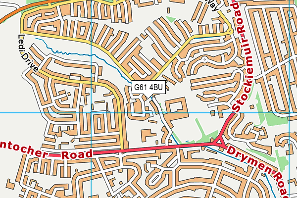 G61 4BU map - OS VectorMap District (Ordnance Survey)