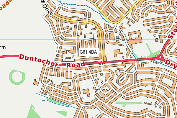 G61 4DA map - OS VectorMap District (Ordnance Survey)