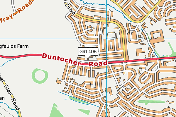 G61 4DB map - OS VectorMap District (Ordnance Survey)