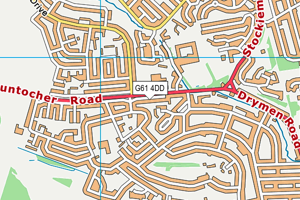 G61 4DD map - OS VectorMap District (Ordnance Survey)